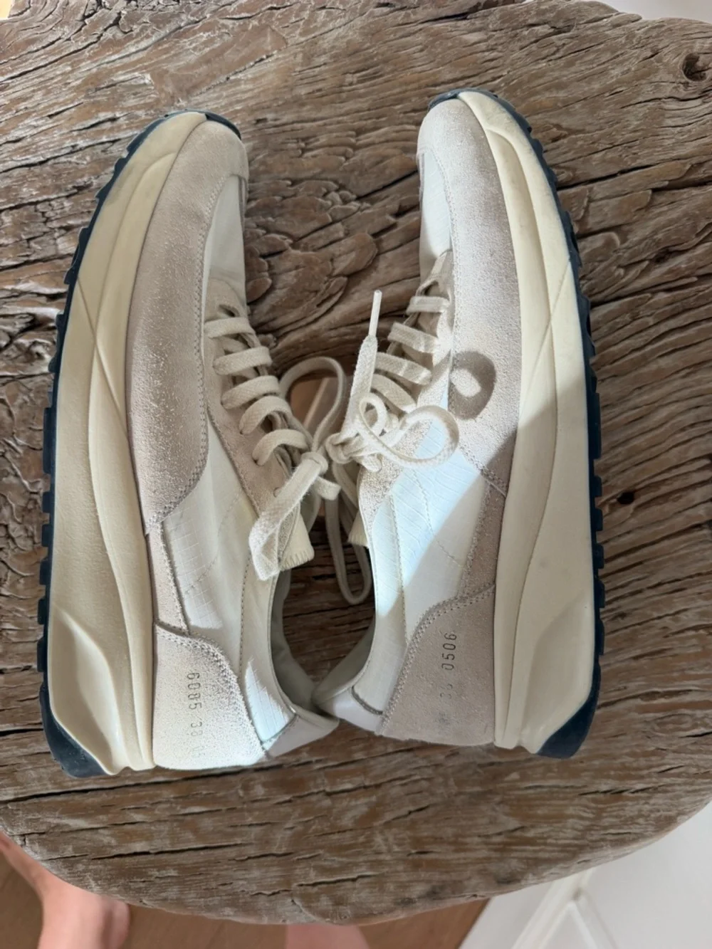 Woman by Common Projects Premium Athletic Shoes with Suede Trim - Picture 5 of 6